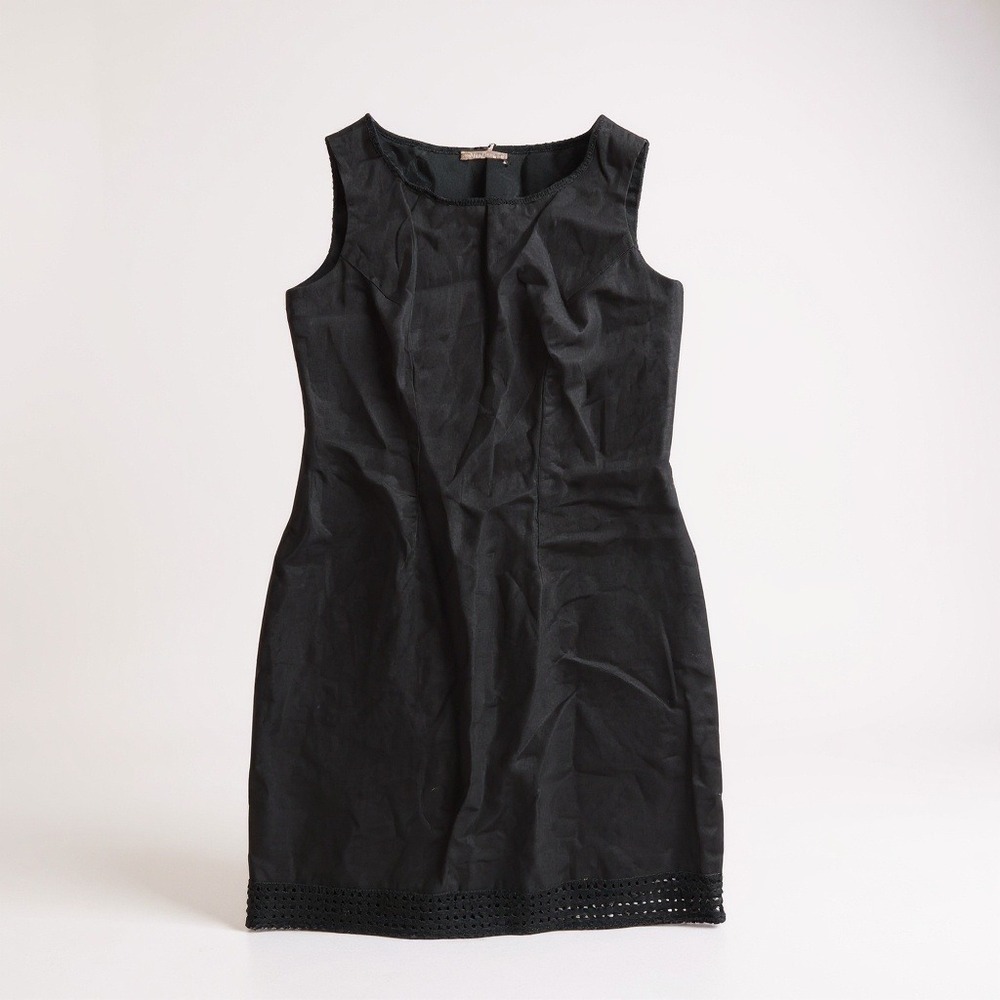 Isabella Bird Black Sleeveless Midi Linen Dress Pencil‎ Cocktail Sz 4
